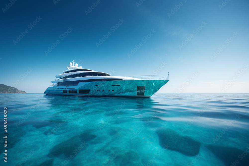 Yacht on the sea with generative AI technology Yacht on the sea with generative AI technology