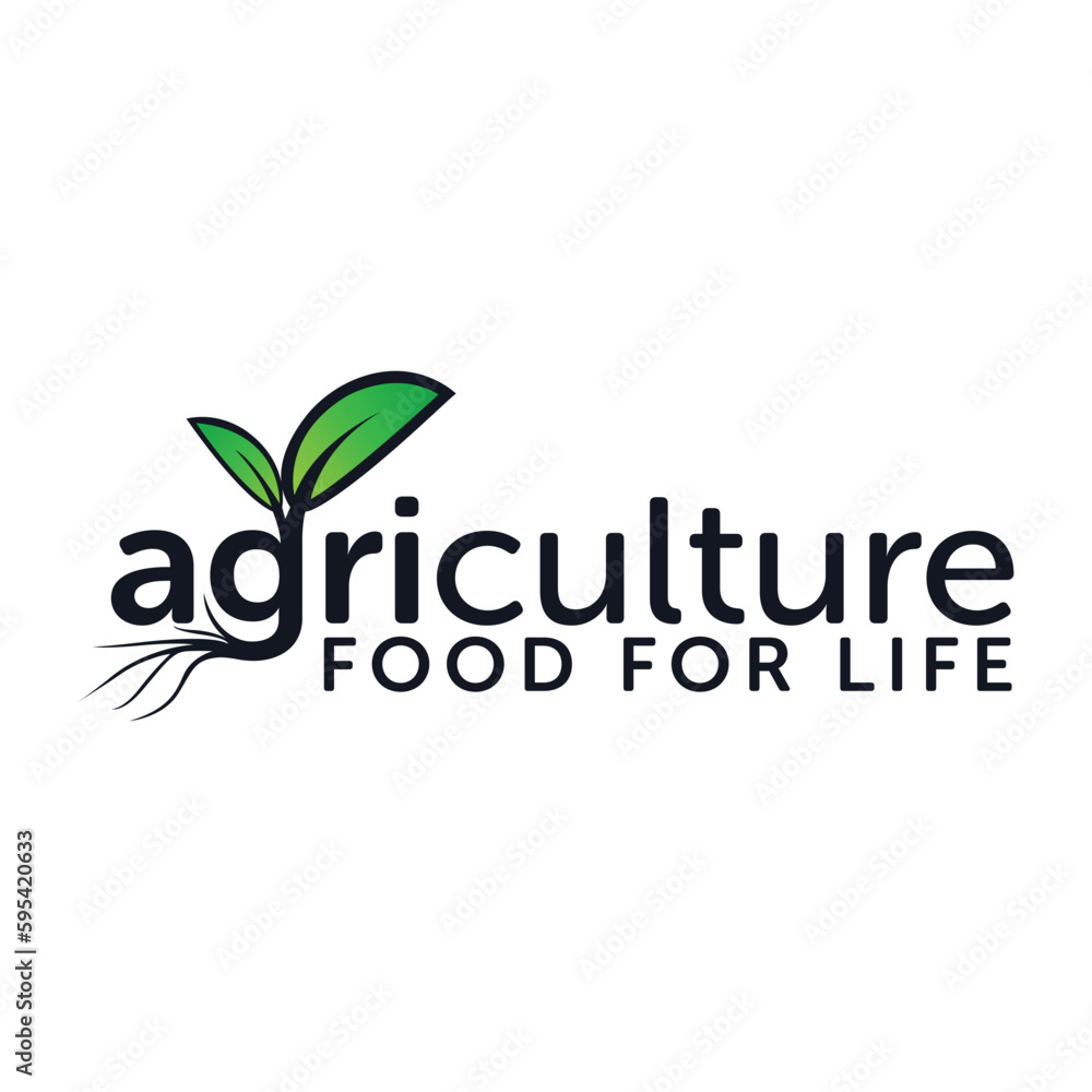 Abstract simple agriculture logo design template Abstract simple agriculture logo design template