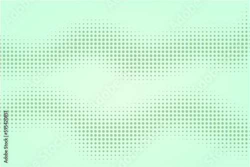 Artistic green background with halftone dots. Retro pop art background.