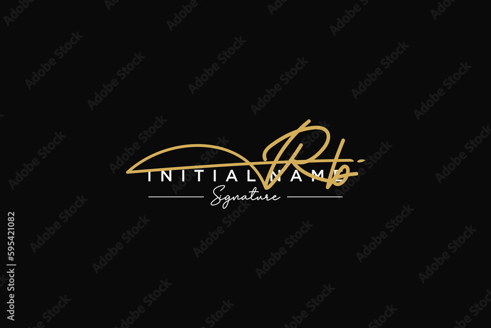 Initial RB signature logo template vector. Hand drawn Calligraphy lettering Vector illustration.