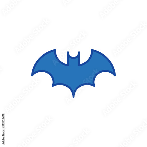 bat icon. blue icon.