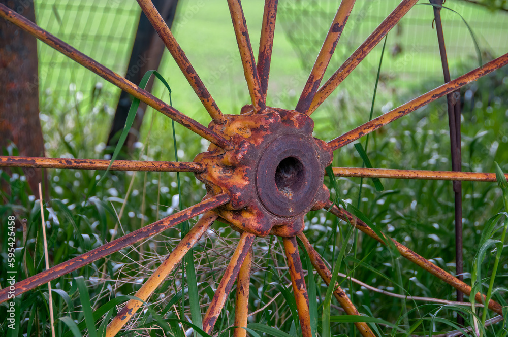 Antique Rusty Wheel