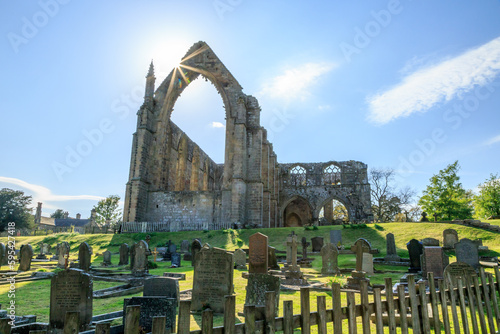 England, North Yorkshire, Wharfedale, Bolton Abbey. Grounds and ruins of 12th century Augustinian monastery. 2017-05-03