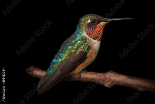 hummingbird on a branch © Man888