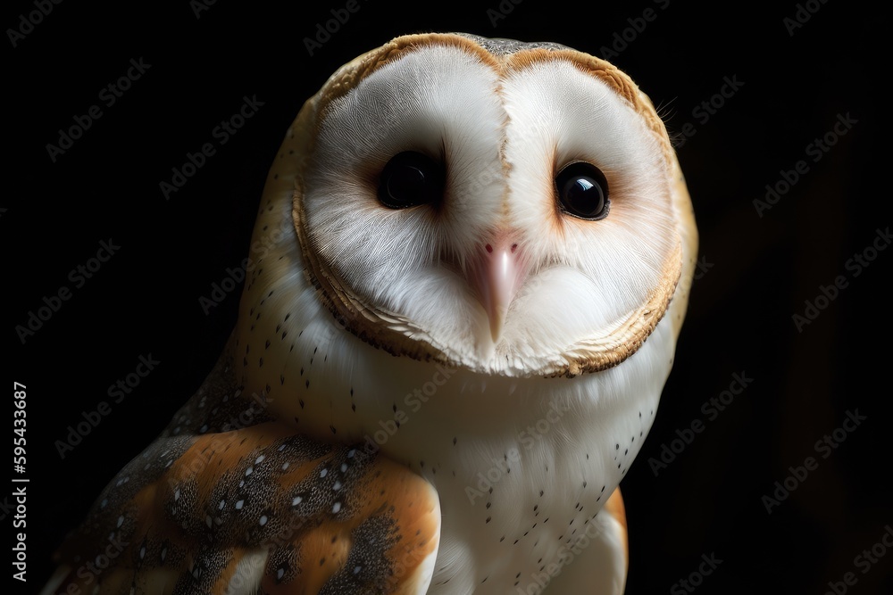 Fototapeta premium barn owl with eyes