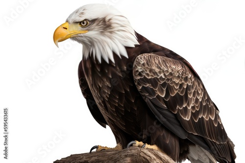 bald eagle isolated on white