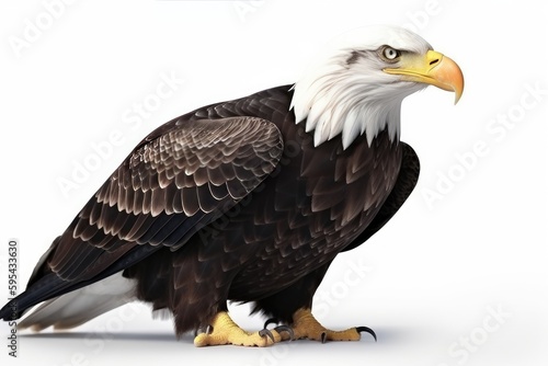 bald eagle isolated on white