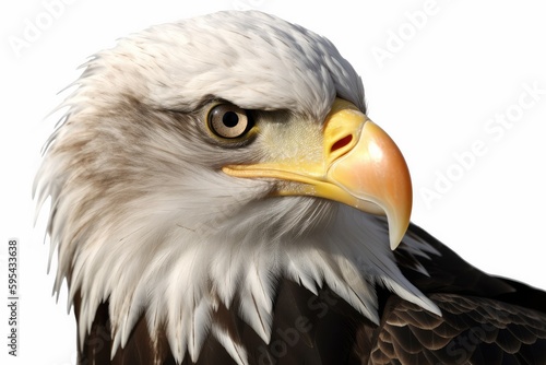 bald eagle isolated on white