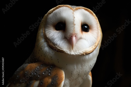 barn owl with eyes © Man888