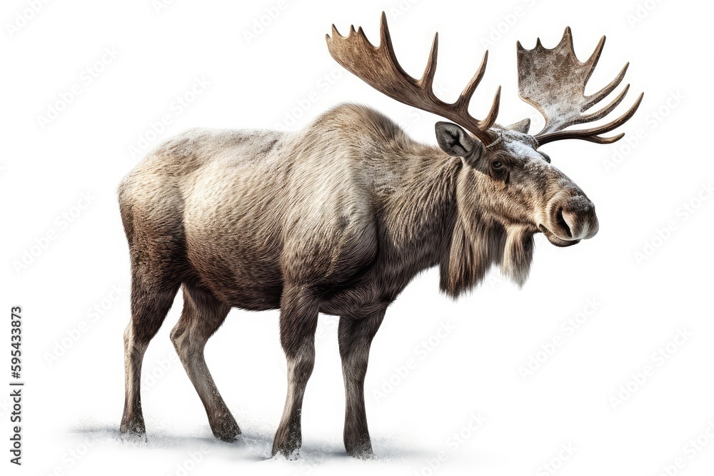 deer isolated on white background deer isolated on white background