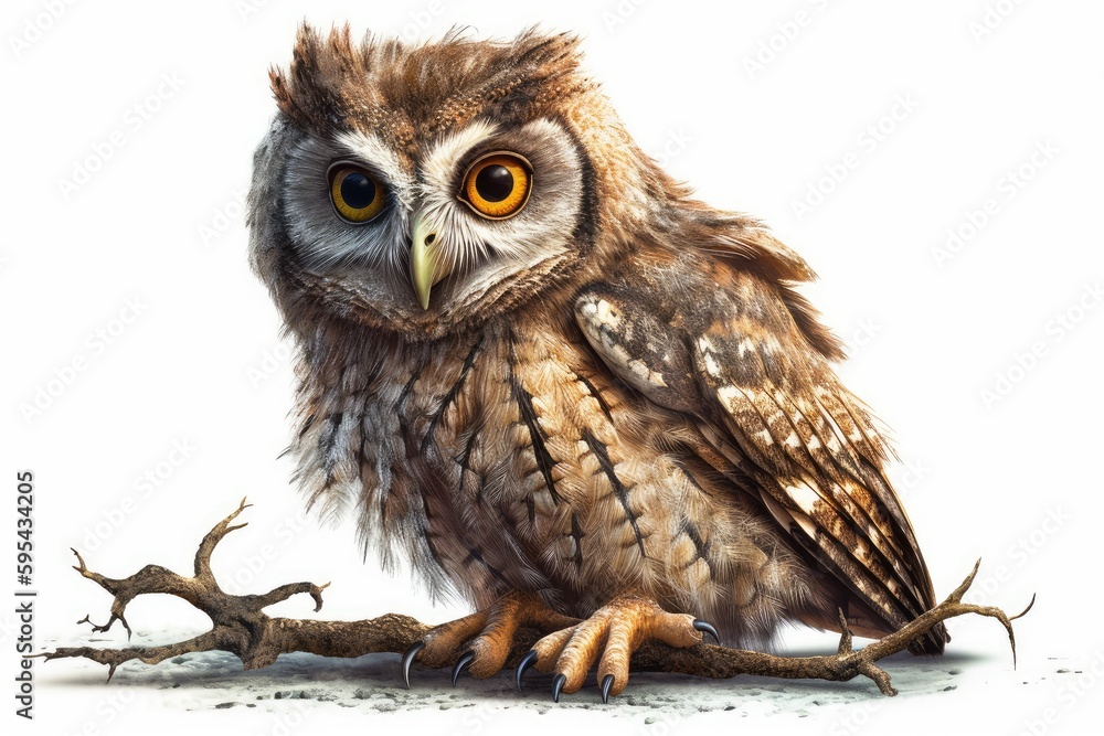 owl isolated on white