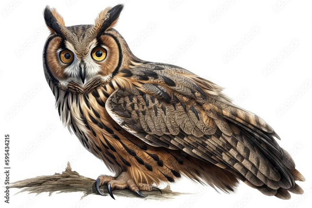 eagle owl isolated on white eagle owl isolated on white