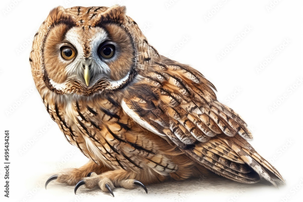 Fototapeta premium horned owl isolated