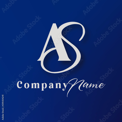 Logo de iniciales minimalista, marca personal, iniciales elegante en vector