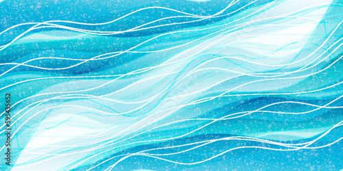 和柄　夏　水彩　背景