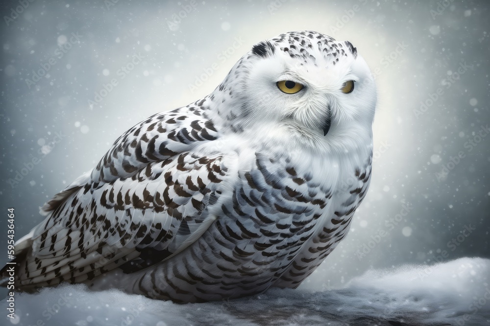 Fototapeta premium snowy owl portrait