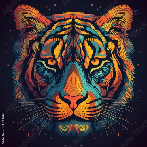 tiger head vector illustration