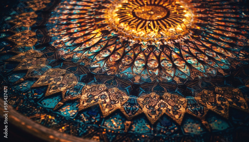 Ornate Turkish mandala symbolizes indigenous creativity and elegance generated by AI