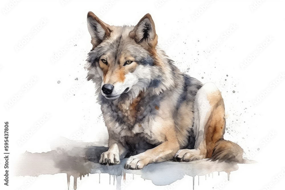 Fototapeta premium wolf in snow