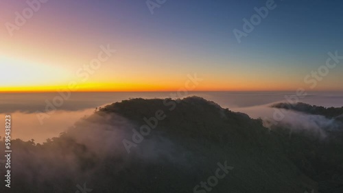 Wallpaper Mural Time lapse video 4k motion.Travel Viewpoint and the morning fog. Doi luang chiang dao mountain sunset. Chiang mai. Thailand. Torontodigital.ca
