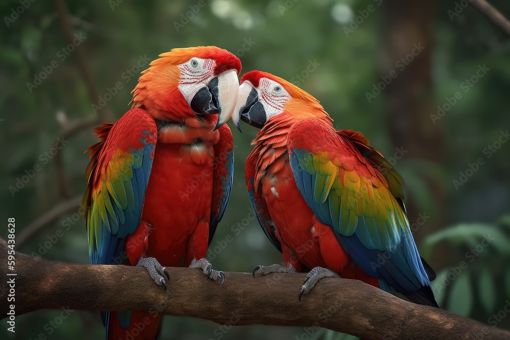 Obraz premium red and yellow macaw