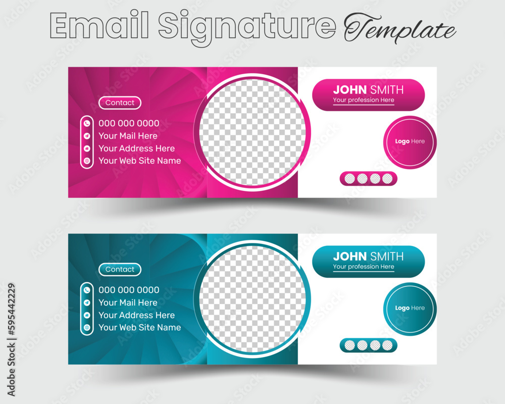 Abstract Modern Email Signature template Abstract Modern Email Signature template