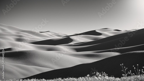A Colorful Photo Of A Black And White Photo Of A Desert AI Generative