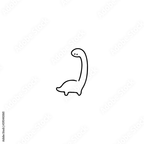 vector illustration of cute baby dino