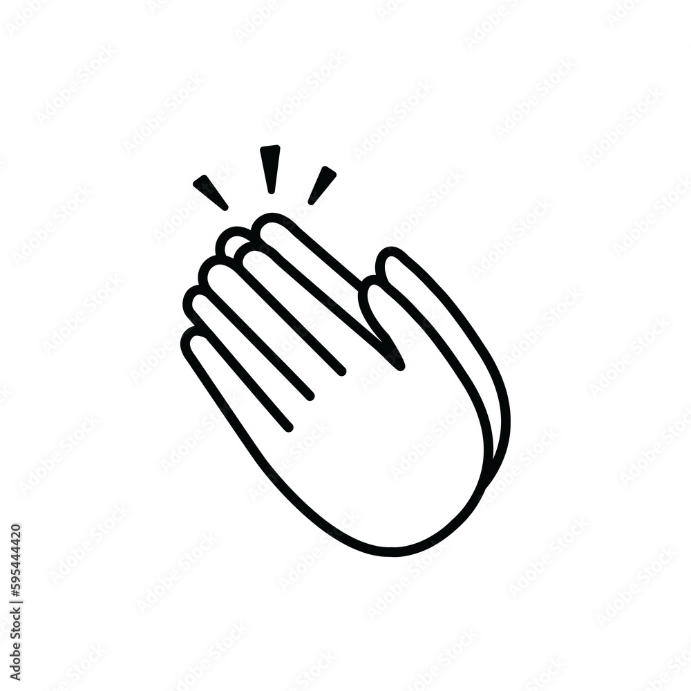 Hands clapping vector, Applaud hands, High five signs. Vector human language sign. Hands clapping vector, Applaud hands, High five signs. Vector human language sign.
