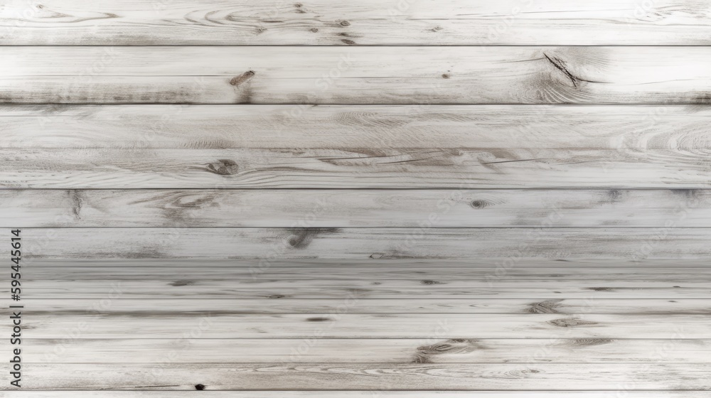 Fototapeta premium Seamless white rustic wood texture background, AI generated