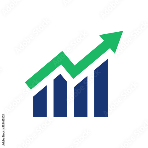 Growing graph icon