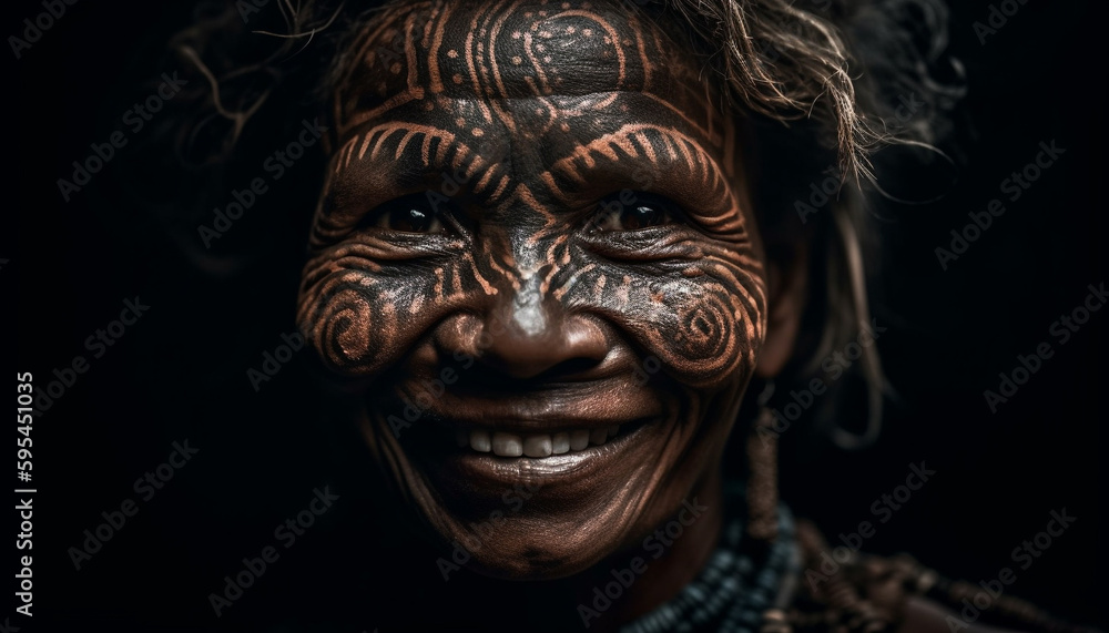 Smiling adults in traditional clothing looking confident generated by AI Smiling adults in traditional clothing looking confident generated by AI