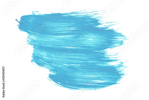 Shiny light blue brush isolated on transparent background. light blue watercolor png