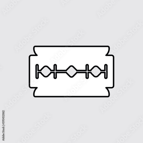 Razor blade line icon, outline vector sign, linear style pictogram isolated on white. Symbol, logo illustration.