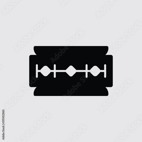 Razor blade silhouette icon. Vector illustration.