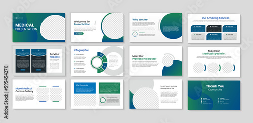 Medical PowerPoint presentation design template with hospital ppt slide