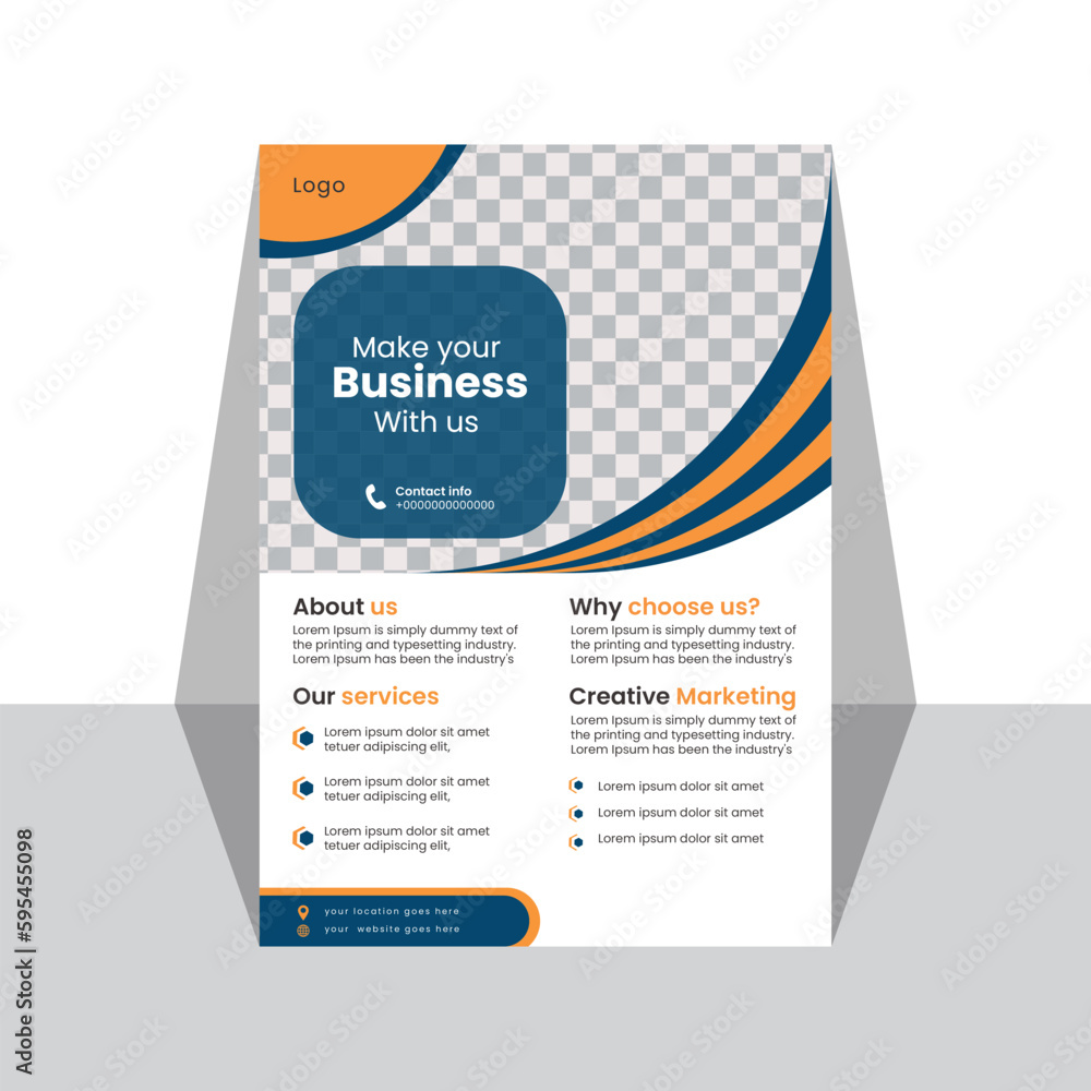 Obraz premium Modern Business Flyer design, best, vector template, abstract business flyer design, corporate business flyer design, Geometric design, marketing flyer, business proposal, promotion, advertise, nice,