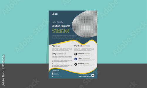 Abstract business flyer, A4 vector design template with modern brochure cover, Poster Annual report leaflet for a marketing Agency.