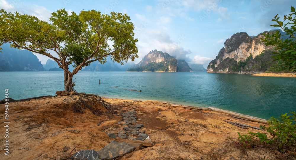 landscape view in Khao Sok Thailand island in the Dam