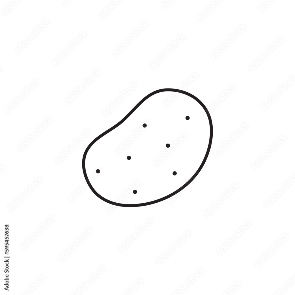 Potato line icon, vegetables logo vector Potato line icon, vegetables logo vector