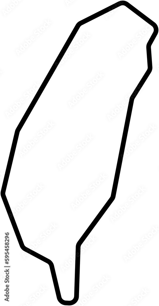 drawing of taiwan map. drawing of taiwan map.