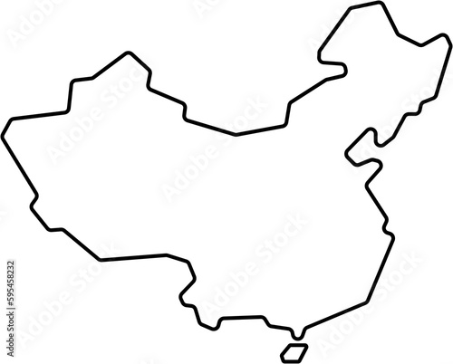 drawing of china map.