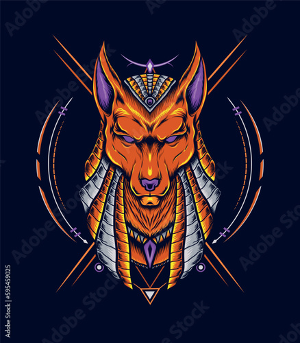 king of Anubis logo illustration