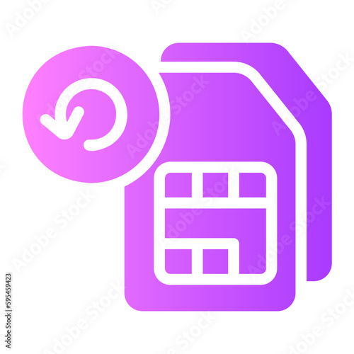 sim card gradient icon