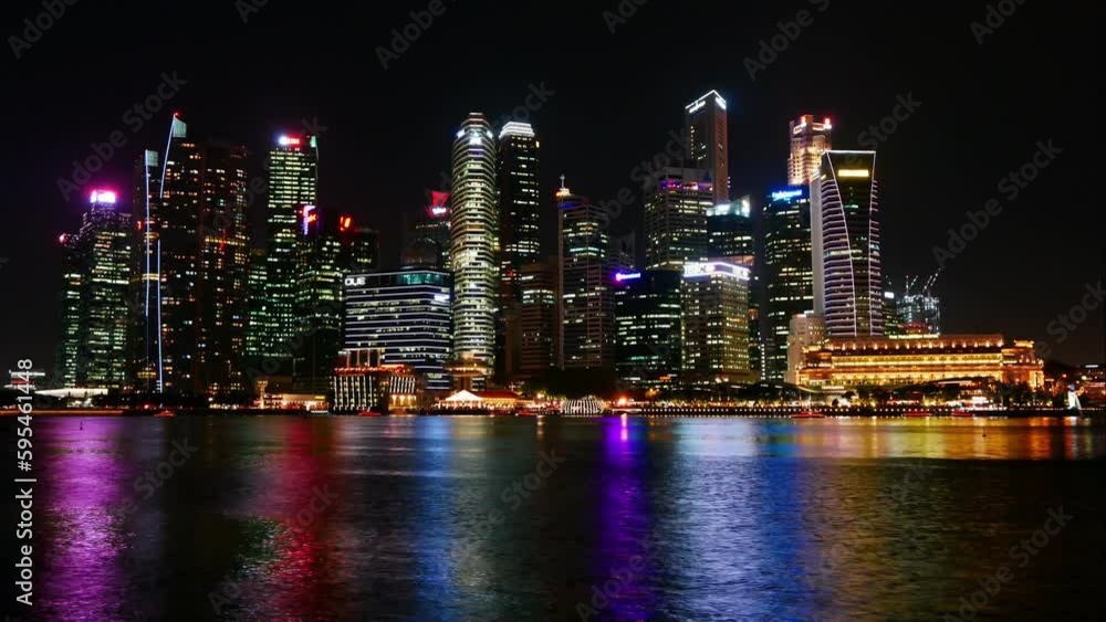 Beautiful Time lapse Singapore city skyline Beautiful Time lapse Singapore city skyline