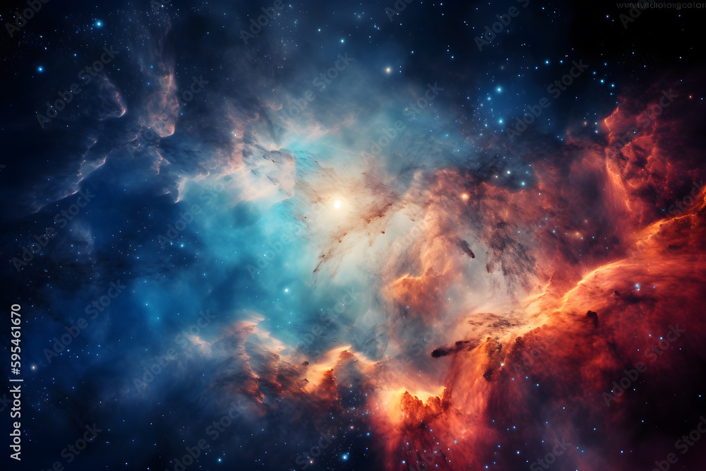 Fototapeta premium Huge Nebula and stars