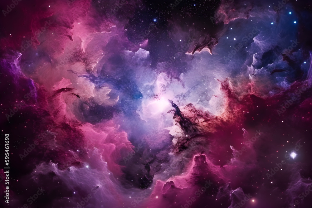 Fototapeta premium Huge Nebula and stars