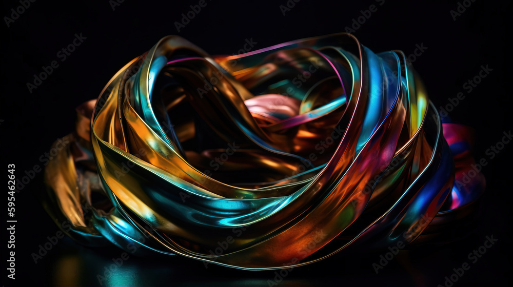 Colored glass texture abstract background,created with Generative AI tecnology.