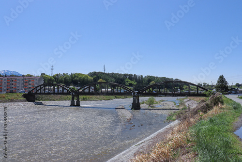 天竜川の水神橋（長野県伊那市）