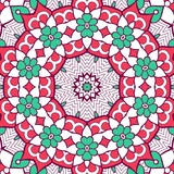 Abstract Pattern Mandala Flowers Plant Art Colorful Red Green 236